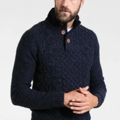 Pier One Hombre Jersey De Punto - Mottled Dark Blue