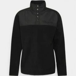 Pier One Hombre FABRIC BLOCK TROYER - Forro Polar - Black