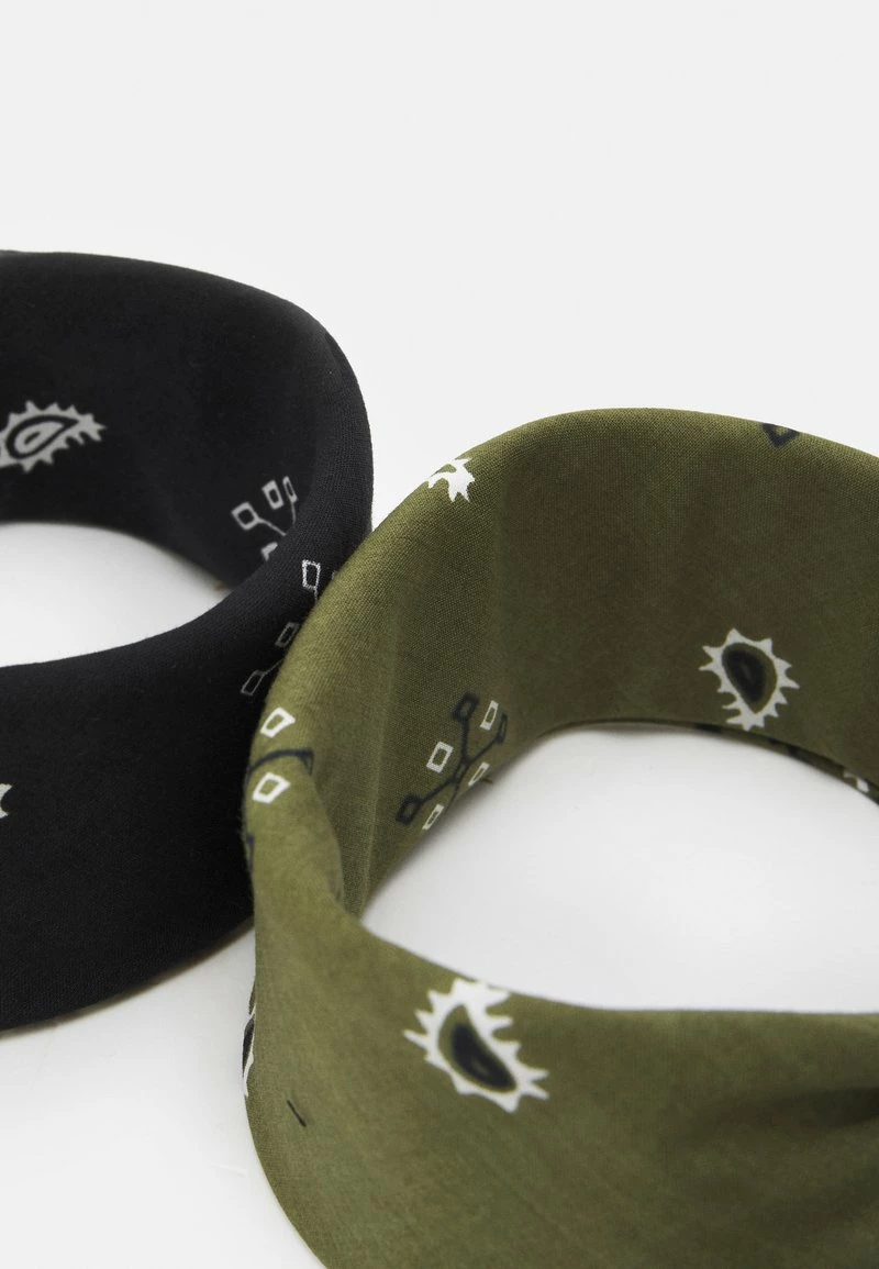 Pier One BANDANA 2 PACK UNISEX - Pañuelo - Black/olive, Unisexo - Imagen 3