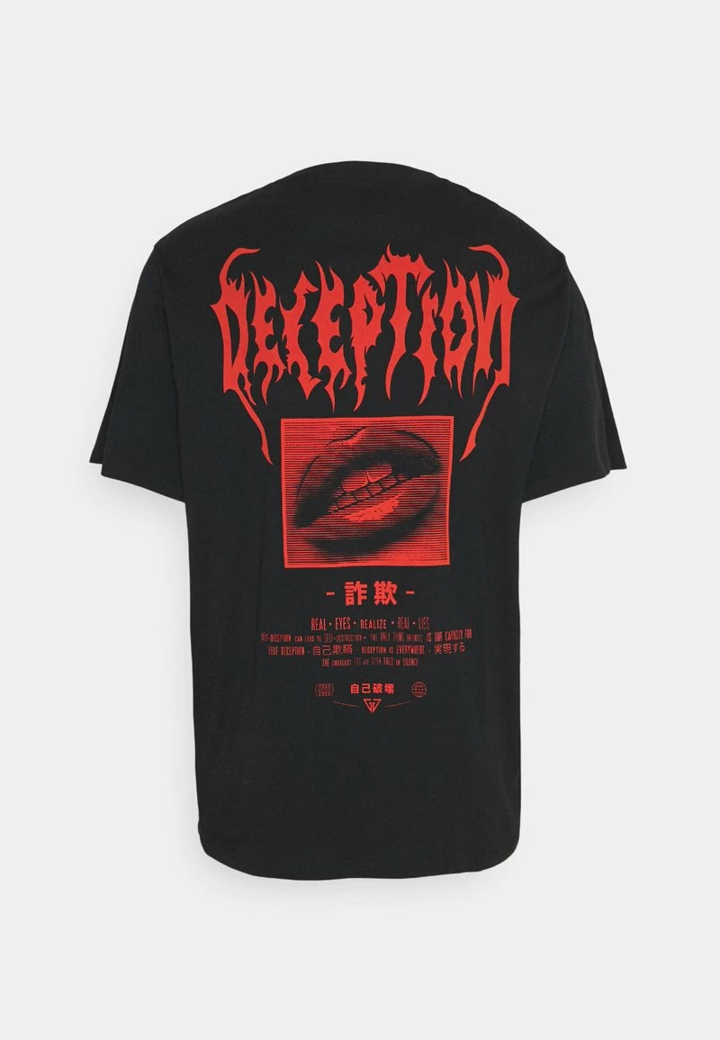 Pier One Hombre Camiseta Estampada - Black - Imagen 2