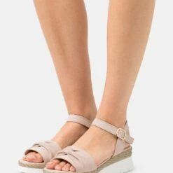 Pier One Mujer LEATHER - Sandalias Con Plataforma - Light Pink