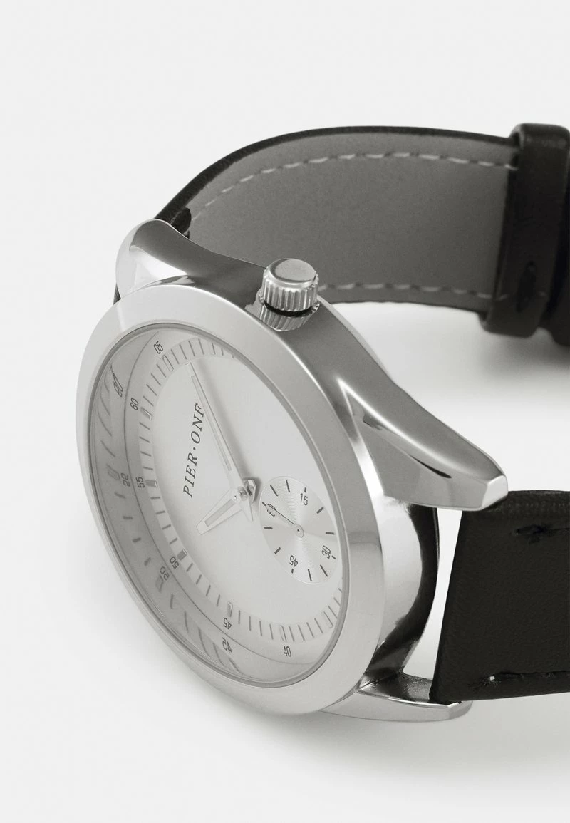 Pier One Unisexo Reloj - Black/silvercoloured - Imagen 4