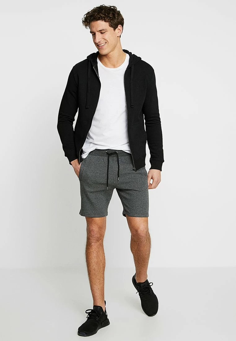 Pier One Hombre Pantalones Deportivos - Mottled Dark Grey - Imagen 2