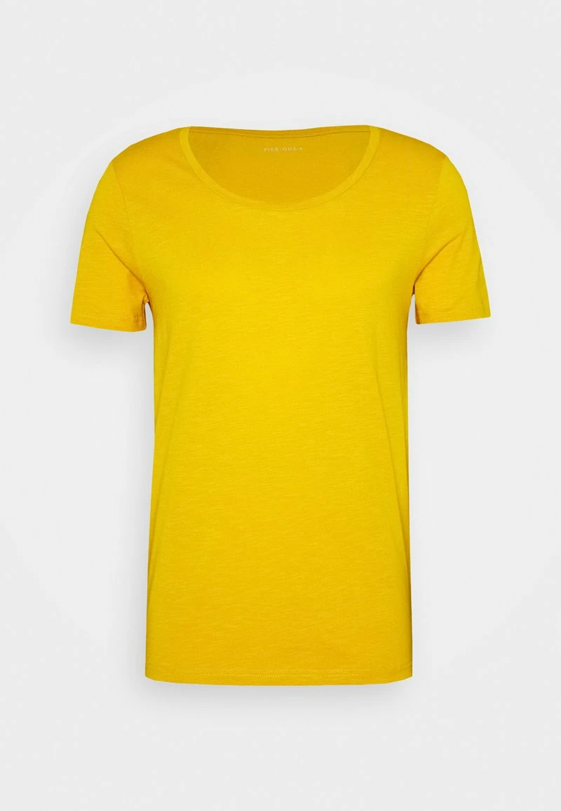 Pier One Hombre Camiseta Básica - Light Yellow - Imagen 4