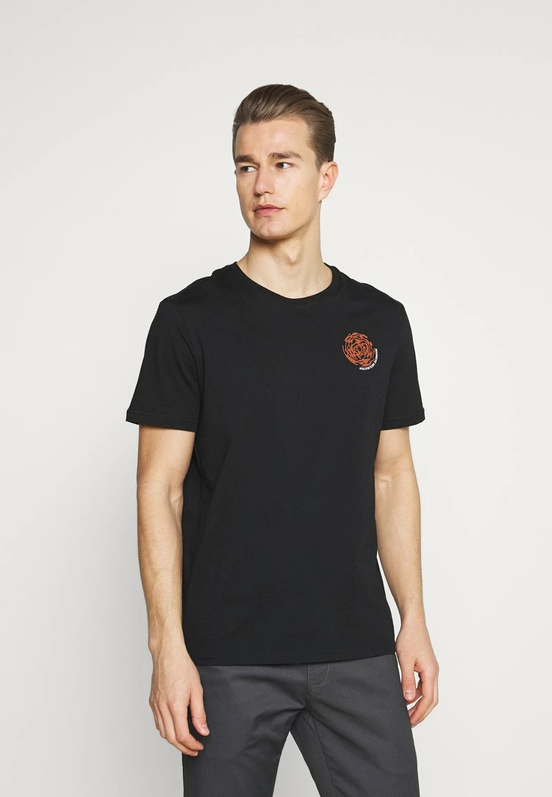 Pier One Hombre Camiseta Estampada - Black - Imagen 3