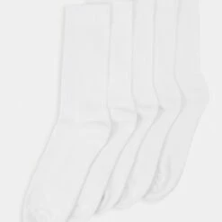 Pier One 5 PACK - Calcetines - White, Hombre