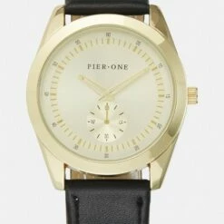 Pier One Unisexo Reloj - Black/goldcoloured