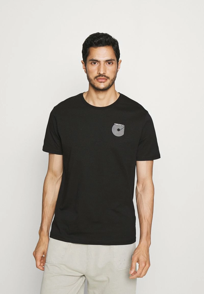 Pier One Camiseta Estampada - Black, Hombre