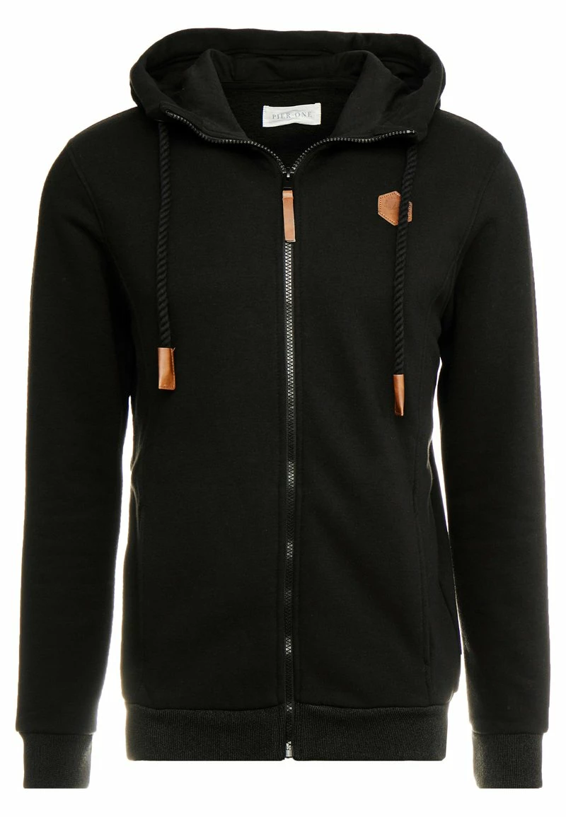 Pier One Hombre Sudadera Con Cremallera - Black - Imagen 4