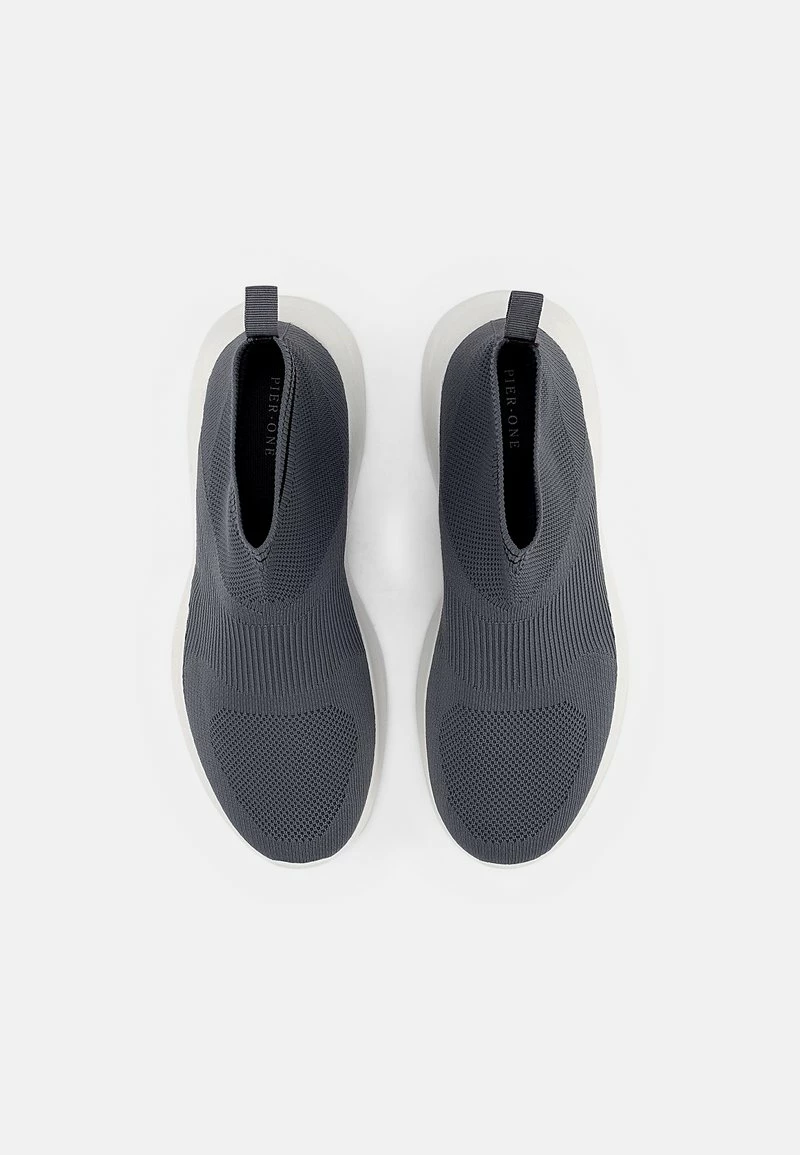 Pier One Hombre Zapatillas Altas - Grey - Imagen 4