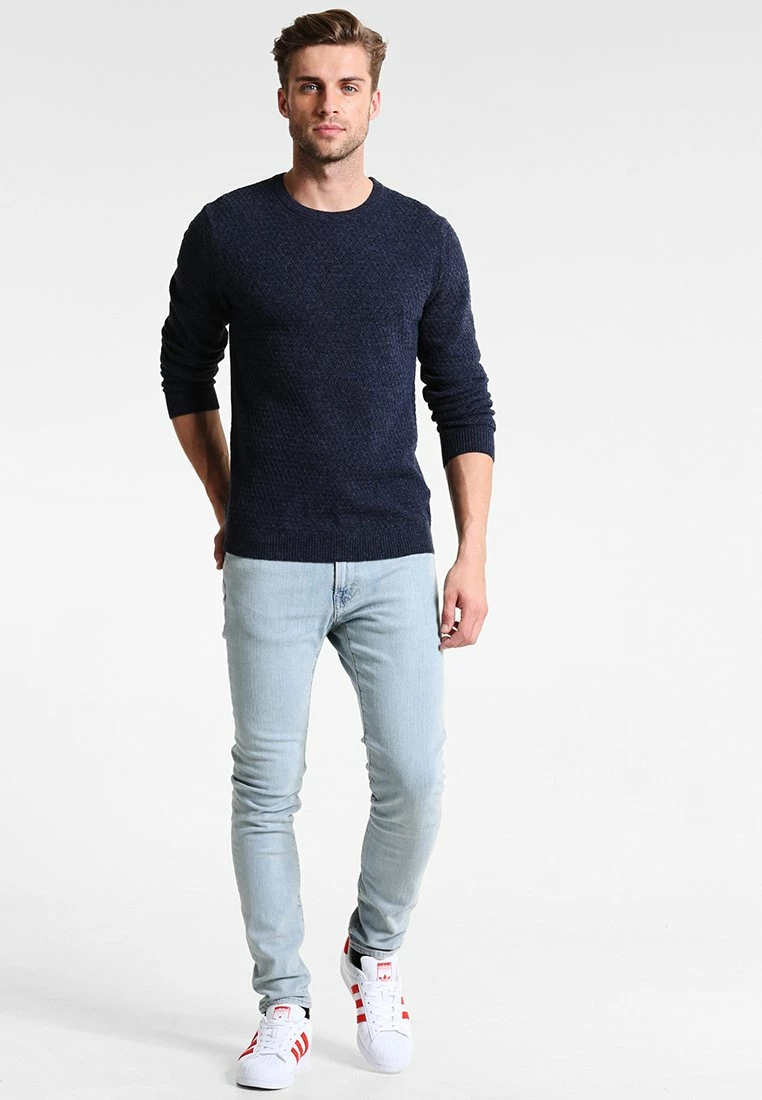 Pier One Hombre Jersey De Punto - Motled Dark Blue - Imagen 2
