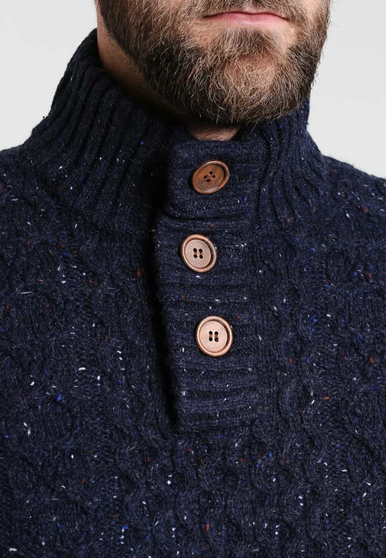 Pier One Hombre Jersey De Punto - Mottled Dark Blue - Imagen 4