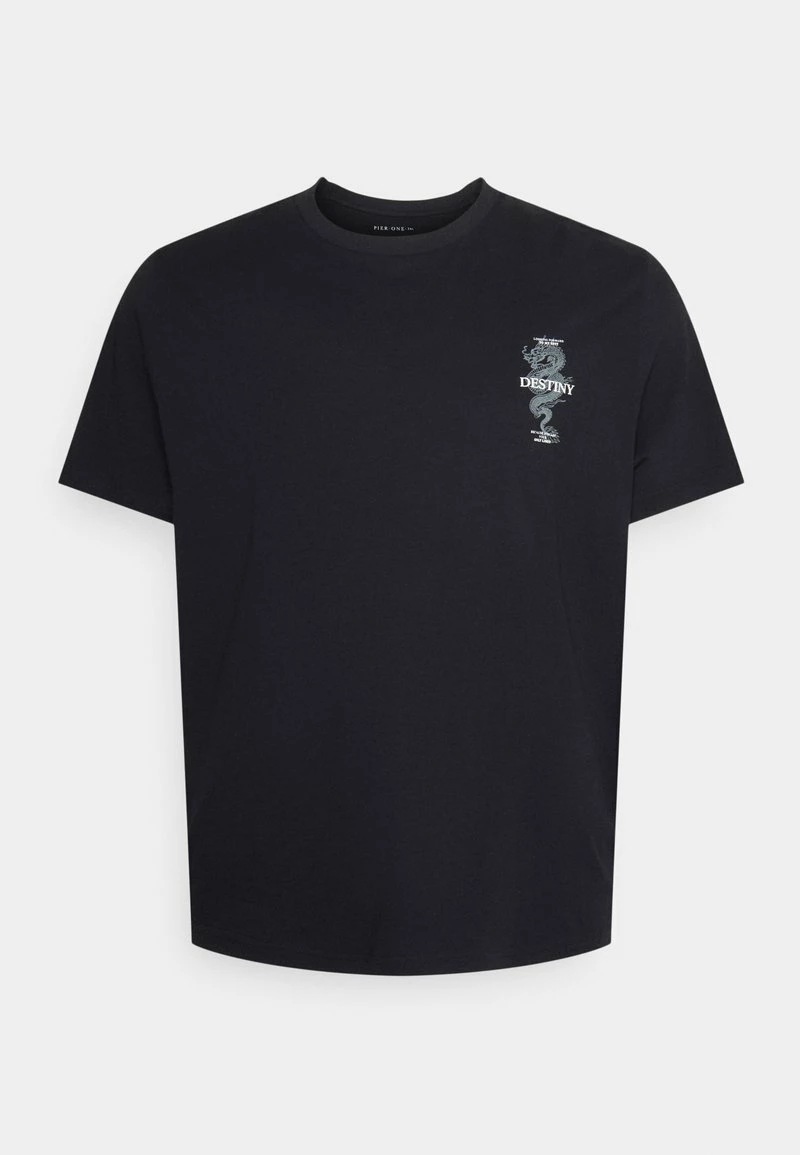 Pier One Hombre Camiseta Estampada - Black