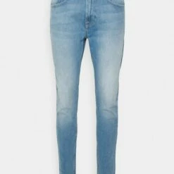 Pier One Hombre SLIM - Vaqueros Tapered - Light Blue Denim