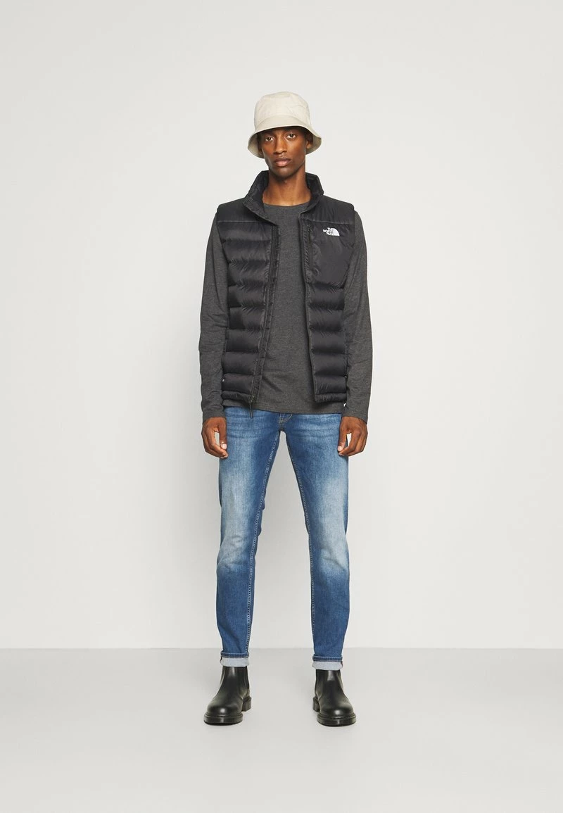 Pier One 2 PACK - Camiseta De Manga Larga - Dark Grey/black, Hombre