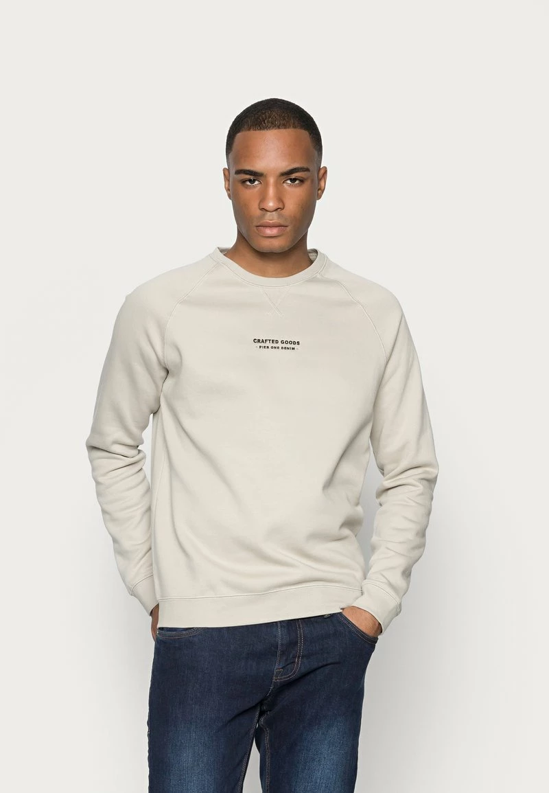 Pier One Hombre CRAFTED GOODS CREW - Sudadera - Off-white