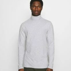 Pier One Hombre Camiseta De Manga Larga - Mottled Grey