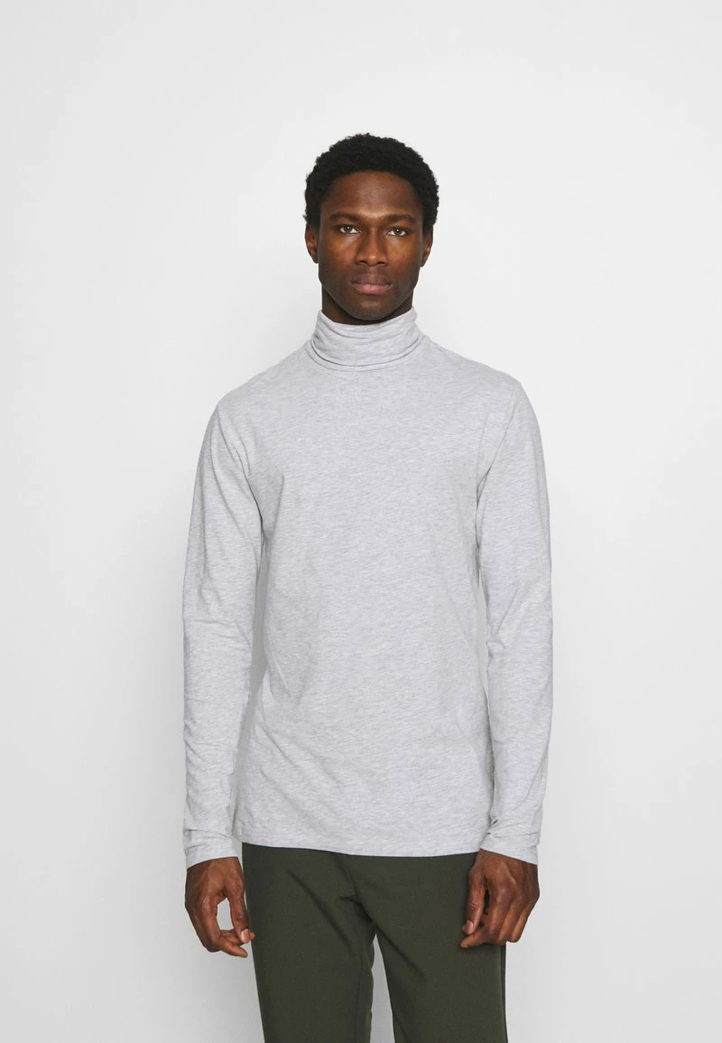 Pier One Hombre Camiseta De Manga Larga - Mottled Grey