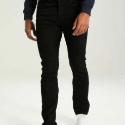 Pier One Vaqueros Rectos - Black Denim, Hombre