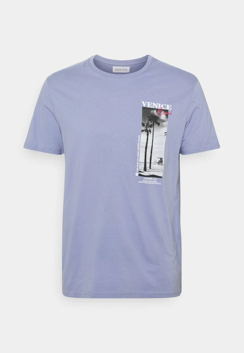 Pier One Hombre Camiseta Estampada - Lilac - Imagen 6