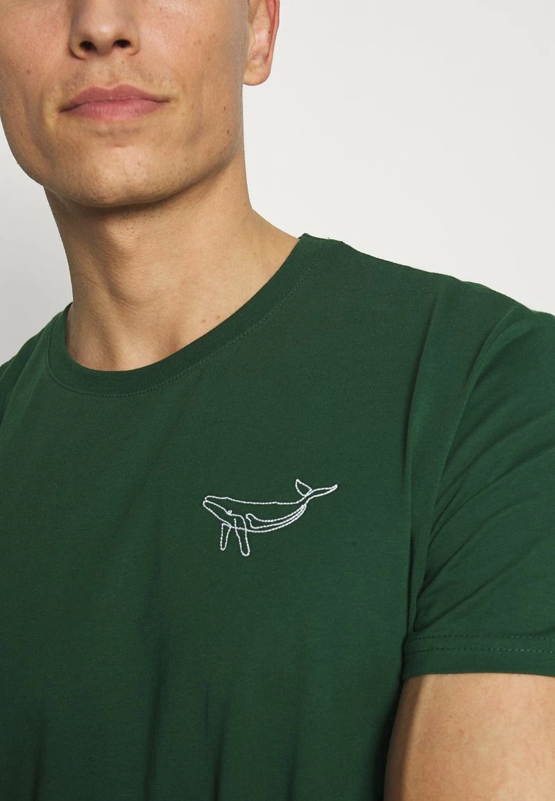 Pier One Hombre Camiseta Estampada - Dark Green - Imagen 5