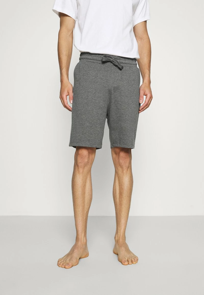 Pier One Hombre LOUNGE STRIPED SHORTS - Pantalón De Pijama - Mottled Dark Grey/mottled Grey