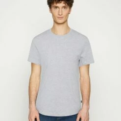 Pier One Hombre 5 PACK - Camiseta Básica - Mottled Brown/mottled Light Grey/mottled Dark Grey