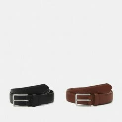 Pier One Hombre 2 PACK - Cinturón - Brown/black