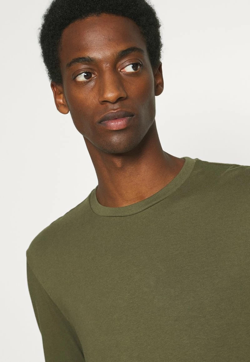 Pier One Hombre 3 PACK - Camiseta De Manga Larga - Black/dark Grey/olive - Imagen 6