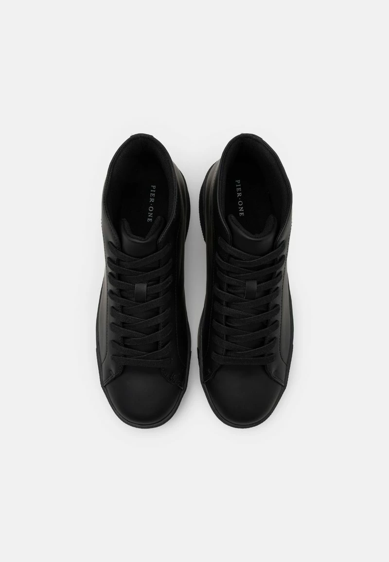 Pier One Hombre Zapatillas Altas - Black - Imagen 4