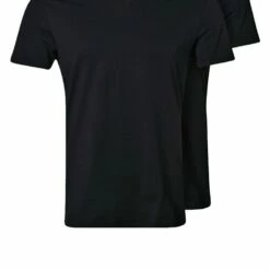 Pier One Hombre 2 PACK - Camiseta Básica - Black