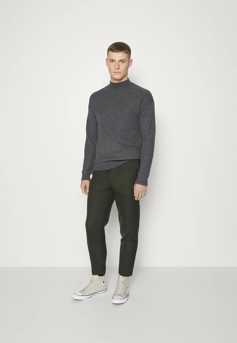 Pier One Hombre Jersey De Punto - Mottled Dark Grey - Imagen 2