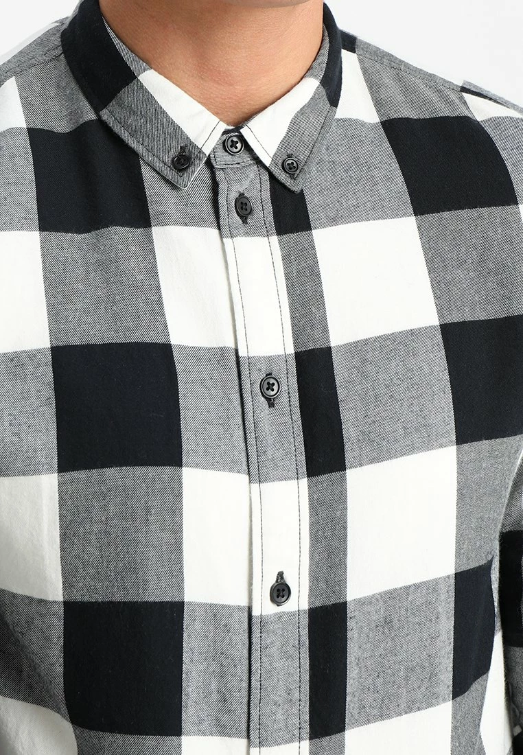 Pier One Hombre Camisa - Black/white - Imagen 6