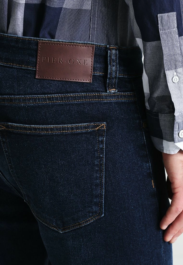 Pier One Hombre BASIC - Vaqueros Rectos - Dark Blue Denim - Imagen 5