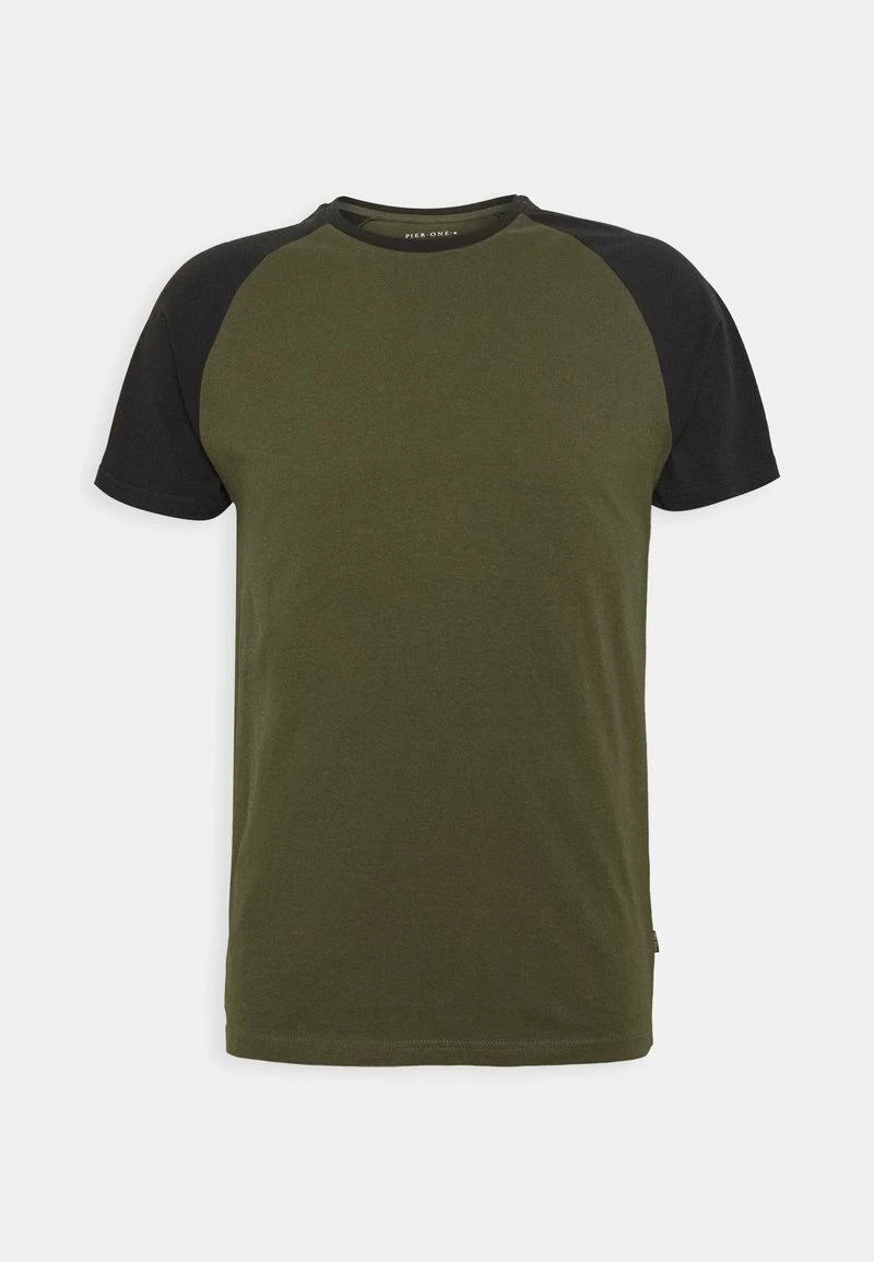 Pier One Hombre Camiseta Básica - Olive - Imagen 5