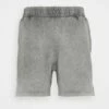 Pier One Hombre LOUNGE ACID WASHED SHORTS - Pantalón De Pijama - Black