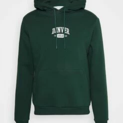 Pier One Hombre DENVER COLLEGE HOODIE - Sudadera - Green