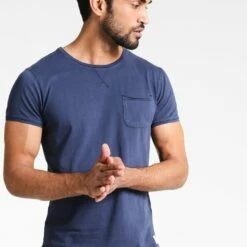Pier One Camiseta Básica - Navy, Hombre