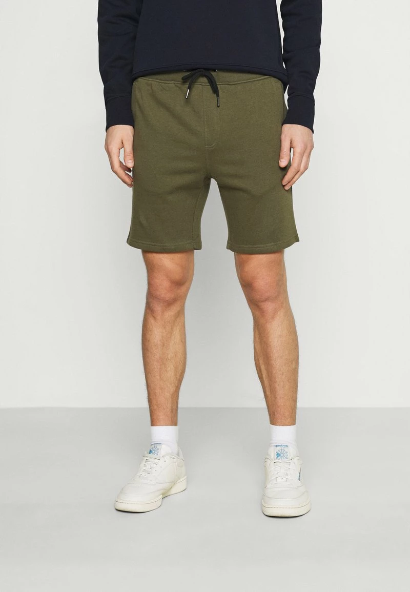 Pier One Hombre 2 PACK - Shorts - Black/olive - Imagen 2