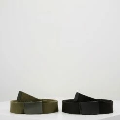 Pier One Unisexo UNISEX 2 PACK - Cinturón - Oliv/black
