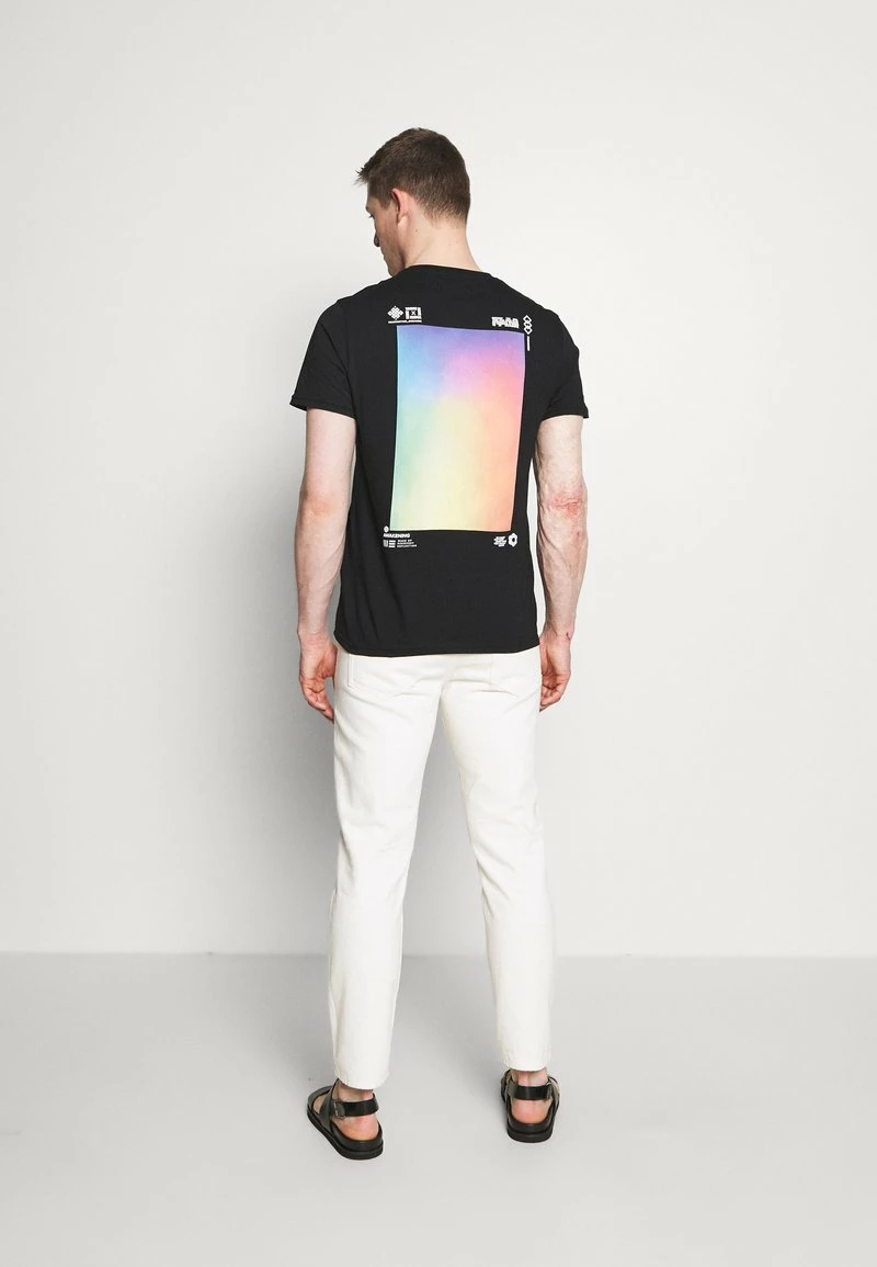 Pier One Hombre Camiseta Estampada - Black