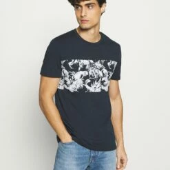 Pier One Hombre Camiseta Estampada - Dark Blue