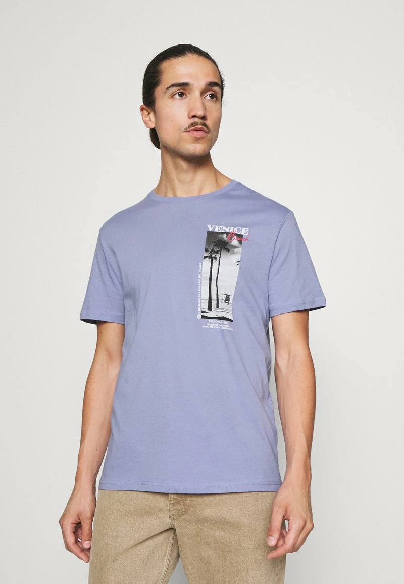 Pier One Hombre Camiseta Estampada - Lilac