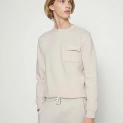 Pier One Hombre UNITED UTILITY CREW - Sudadera - Stone