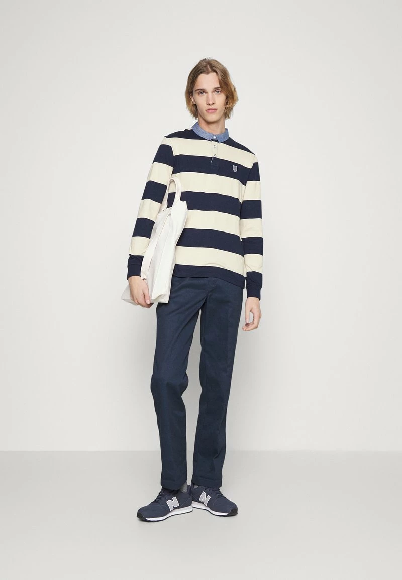 Pier One Polo - Dark Blue/mottled Beige, Hombre - Imagen 2