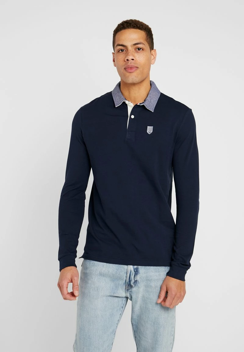Pier One COLLAR RUGBY - Polo - Dark Blue, Hombre