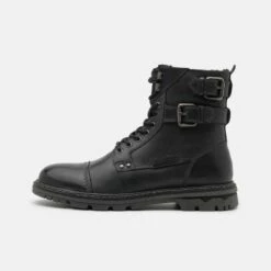 Pier One Hombre Botines Con Cordones - Black