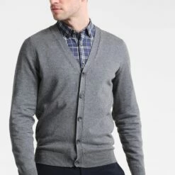 Pier One Hombre Chaqueta De Punto - Dark Grey Melange