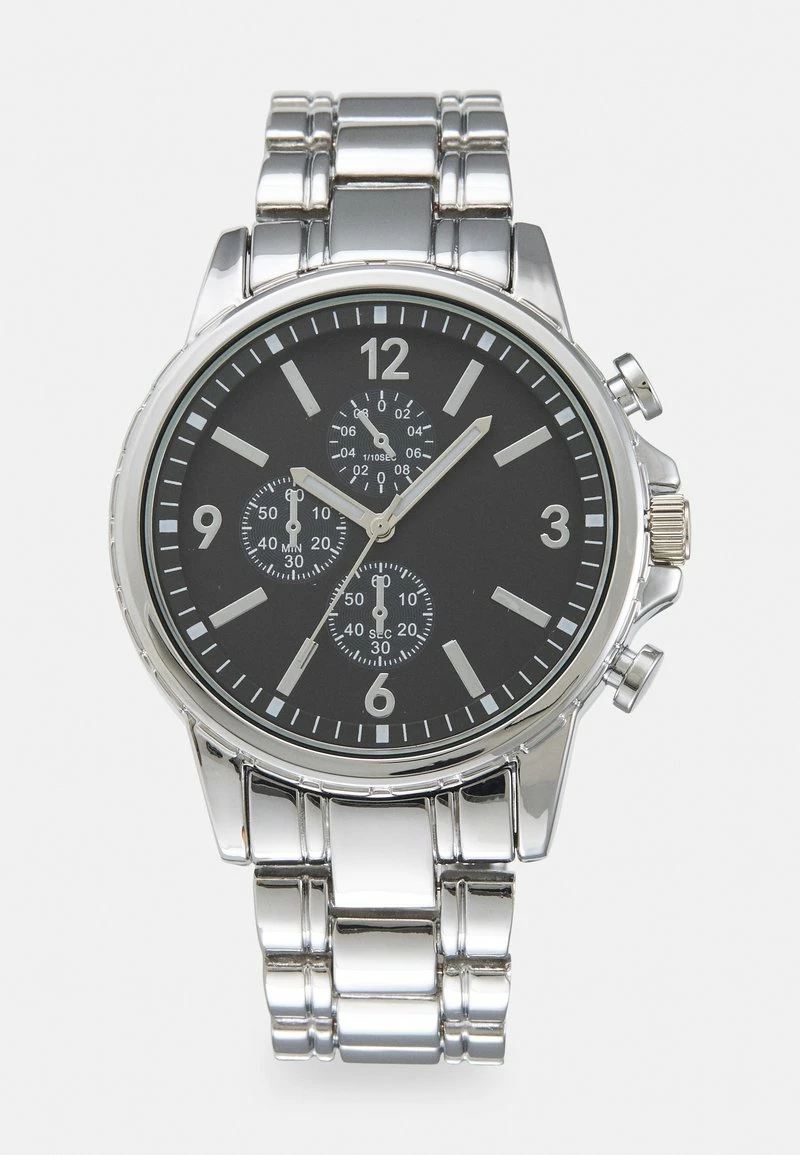 Pier One Unisexo UNISEX - Reloj - Silver-coloured/black