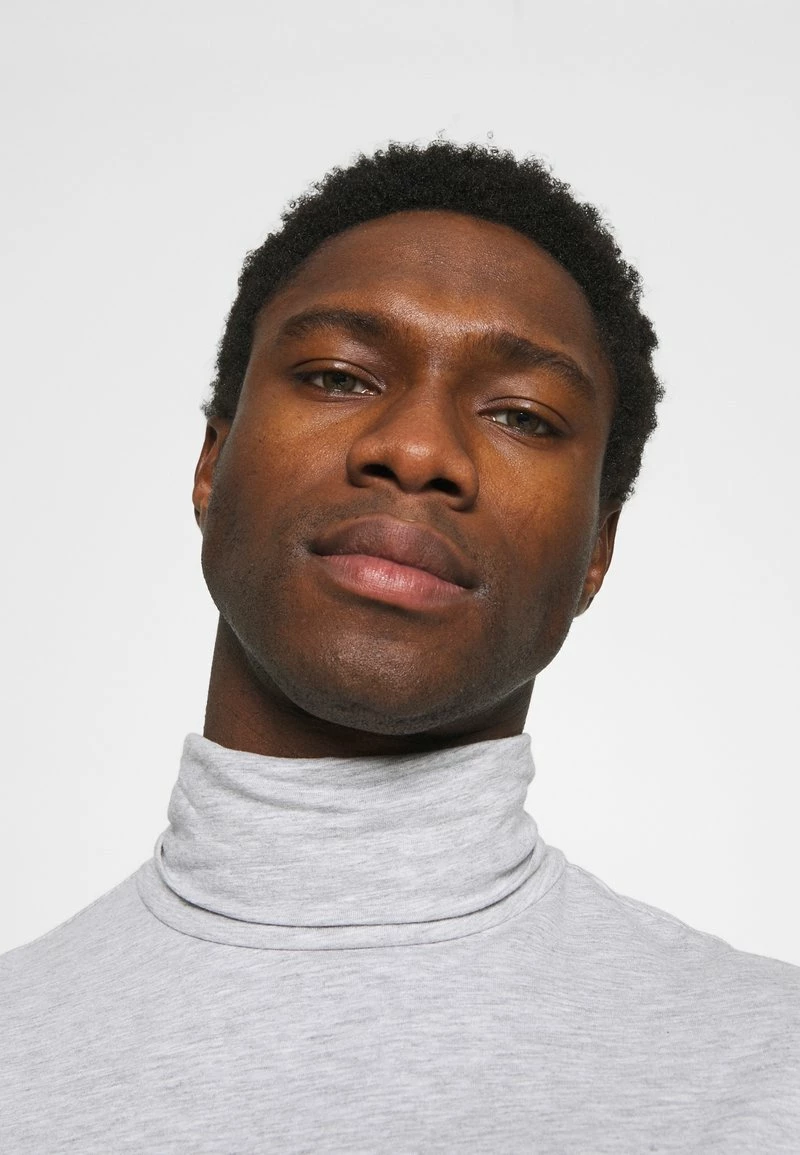 Pier One Hombre Camiseta De Manga Larga - Mottled Grey - Imagen 4